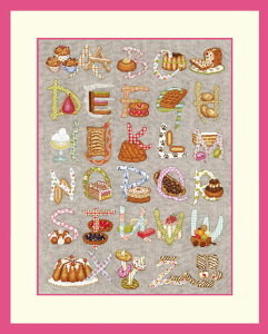 ★数量限定セール★ 【ルボヌールデダム】 刺繍キット 1156 Abecedaire gourmand スイーツサンプラー 【あす楽】【送料無料】【HLS_DU】