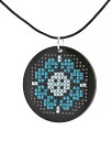 【Red Gate Stitchery】 アクリルペンダントキット AP5 ラウンド・ブルーフラワー 【あす楽】【HLS_DU】