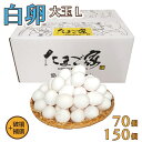 白卵 Lサイズ 70個（約5Kg）+補償～150個（約10Kg）+補償 送料無料 大きな卵 鶏卵 お得 九州産 生食用 お中元 お歳暮 破損補償入り