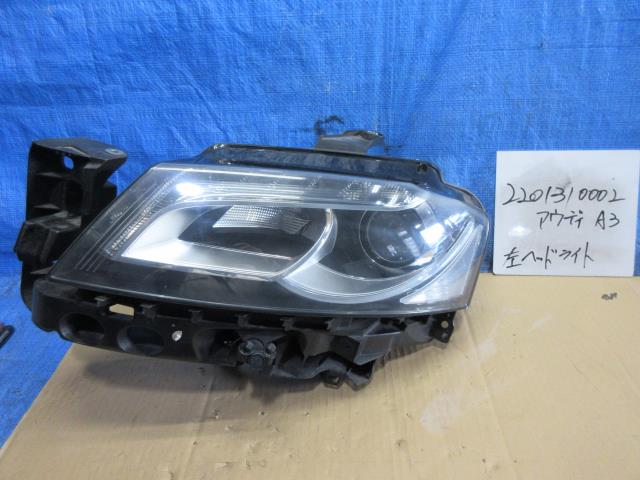 【中古】中古部品 アウディ A3 左ヘッドランプ 【3310220100-220131000210900】
