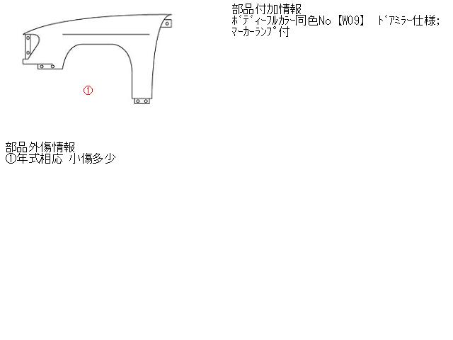 【中古】中古部品 ギャラン EA7A 左フロントフェンダー 【3310160100-000935409010700】