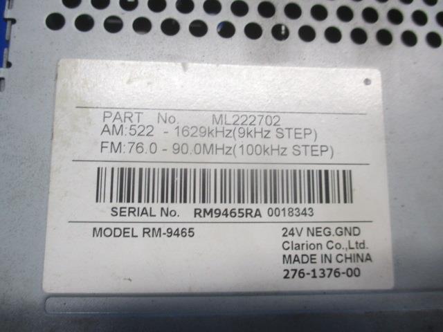 【中古】中古部品 ふそうトラクター FP54VDR ラジオ 【3310270100-000014450161100】