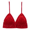 hanky panky シグニチャー レース パッド ブラジャー(ブラレット) レッド XS 【送料無料※沖縄は除く】ハンキーパンキー ブラレット ブラジャー ノンワイヤー 総レース ワイヤレスブラ ランジェリー ナイトブラ