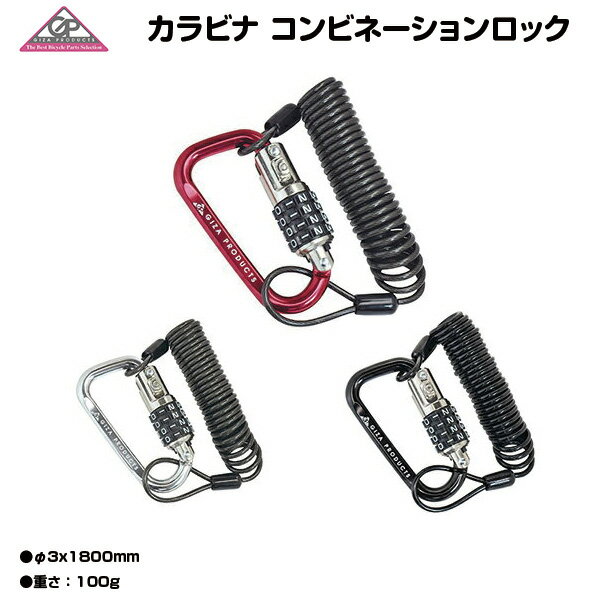 【自転車専門店】GIZA （ギザ） カラビナ コンビネーション ワイヤーロック Carabiner Combination Lock ワイヤー錠 ワイヤー サドル 自転車用 カギ 丈夫 安全 LKW21900 ギザ カラビナ コンビネーション ロック ジーピー カギ アクセサリー