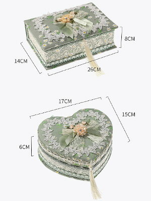 楽天直輸入SHOP　e-コレクション★5月インテリアフェア実施中★ ジュエリーボックス ハート型 ブック型 プレゼント かわいい 姫系 おしゃれ エレガント インテリア ギフト ジュエリー ケース 収納 アクセサリー 薔薇 バラ クリスマス ジュエリー 腕時計 小物入れ タッセルミラー付