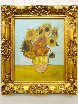 ★5月インテリアフェア実施中★ 【送料無料】 フィンセント・ファン・ゴッホ 画 ゴールド枠 ひまわり Sunflowers 絵画 派手 風水 インテリア 額入り インテリア雑貨 アンティーク 雑貨 絵 壁掛け 壁飾り 玄関 リビング アンティーク プレゼント ギフト