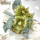 ★新生活応援売り尽くしSALE開催中!★ グリーンひまわり5本の花束 アンティークな感じの花束 グリーンひまわり 花束 長さ40 5本 フェイクフラワー 造花 ...