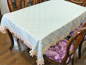 ★倉庫移転の為、総売り尽くしセール!★ 高級レース仕様 130x180cm テーブルクロスおしゃれ 長方形 エレガンス 花柄 マルチクロス インテリア トップクロス 生地 布 ファブリック レース ロマンチック 姫系 かわいい ローズ 高級 洗える テーブルクロス 4人用