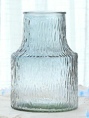 Crystal Products - ★倉庫移転の為、総売り尽くしセール！★ フラワーベース ガラス 北欧 大きい ガラスヴェイス 口径 約8cm 花瓶 和 グレー 使いやすい 生け花 Vase 花入れ おしゃれ 大きめサイズ 花器 花びん 大 インテリア 花 フラワー 植物 玄関 ダイニング リビング 寝室 書斎 窓辺