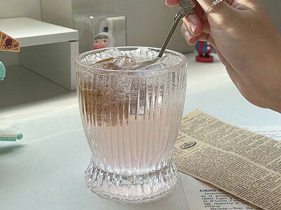 ★レビュー4.91！感謝の5%OFF★ 透明 ガラスカップ 280ml アイスティー アイスコーヒー ジュース タンブラー コップ グラス ガラスコップ ロックグラス 洋食器 おしゃれ レトロ アンティーク調 クラシック 模様 柄 グラスタンブラー 雑貨 可愛い プレゼント e-collection-10005270 直輸入SHOP e-コレクション サンプル画像2