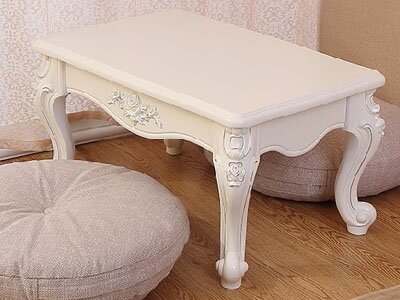 ★倉庫移転の為、総売り尽くしセール!★ 幅50cm ロココ調 ローテーブル 組立て式 おしゃれ 可愛い かわいい ミニ ソファテーブル ミニテーブル 猫脚 ロコ...