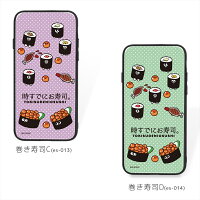 時すでにお寿司ガラスプリントTPU/巻き寿司携帯カバー携帯ケースギャラクシーGalaxyS9PlusGalaxyS10Plusすしゆるかわかわいい人気