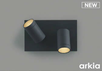 AB53963 コイズミ ブラケットライト ブラック 2灯 LED（電球色） (AB47905L 類似品)