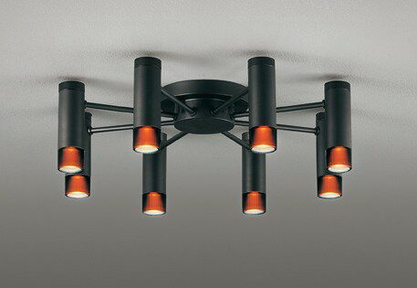 OC257193BR オーデリック シャンデリア 8灯 ブラック LED 調色 調光 Bluetooth 〜8畳