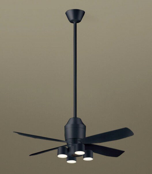 XS74129 パナソニック シーリングファン ブラック おしゃれ 吹き抜け インテリア 拡散