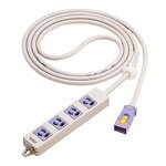 WFA66347V パナソニック ハーネス用OAタップ 抜止4コ口 パープル 3m