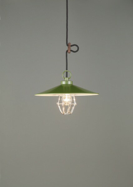 Vaulted Ceiling - GLF-3486GR 後藤照明 小型ペンダントライト 〆付けガード・アルミP1Lセード グリーン 白熱灯