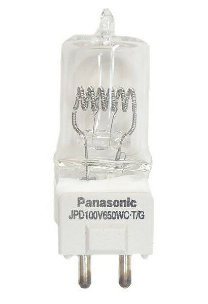 JPD100V650WC・T/G パナソニック スタジオ用ハロゲン電球 パイポスト形(片口金形) 3200K 16250lm (GYX9.5) 1