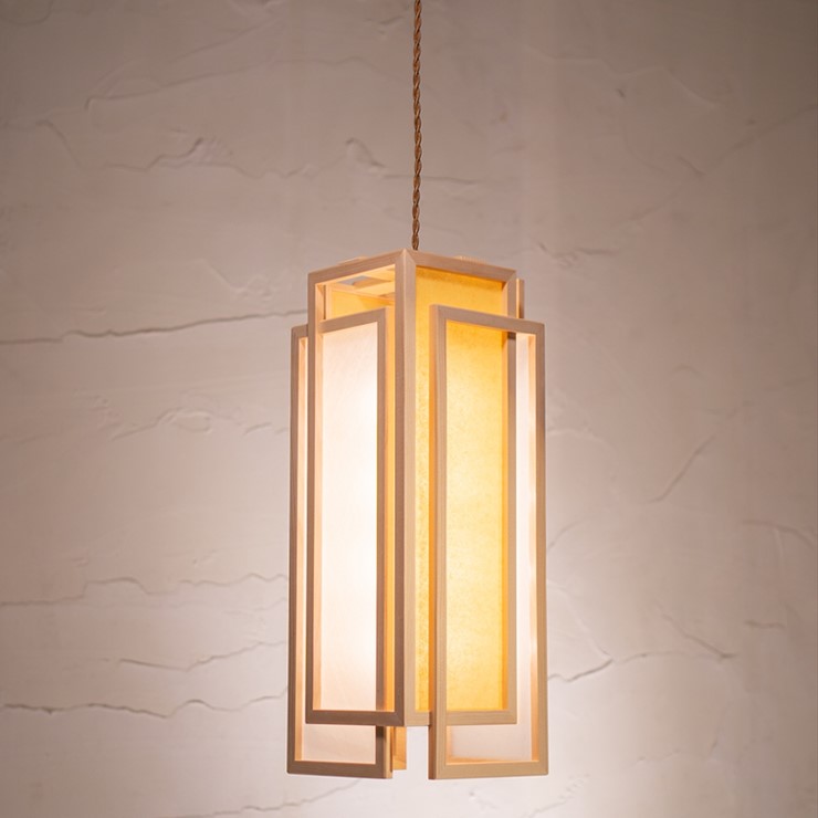 Rakuten - 【メーカー直送】 【P10倍】 新洋電気 旬 和風ペンダントライト 白×山吹 白熱灯 AP850-E 和室 照明 強化和紙 ワーロン素材 おしゃれ 日本製 国産 木製