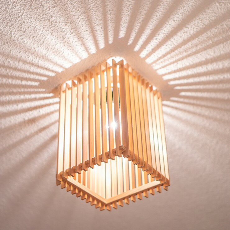 【メーカー直送】 新洋電気 簾 和風シーリングライト 白熱灯 AC913 和室 照明 強化和紙 おしゃれ 日本製 国産 木製