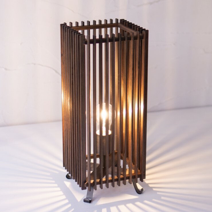 【メーカー直送】 新洋電気 簾 和風スタンドライト 白熱灯 A535-O 和室 照明 強化和紙 おしゃれ 日本製 国産 木製