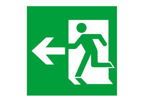 EHX1305A 遠藤照明 誘導灯パネル 避難口 左矢印 (EHX1305A)