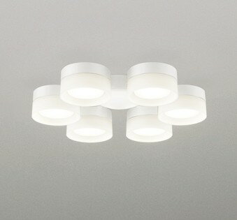 WF297WR オーデリック シーリングファン用シャンデリア 6灯 ホワイト LED(温白色) 〜8畳