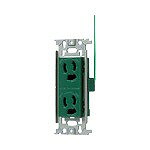 WN1162G1 パナソニック 埋込抜け止め接地ダブルコンセント(接地リード線付)(緑)