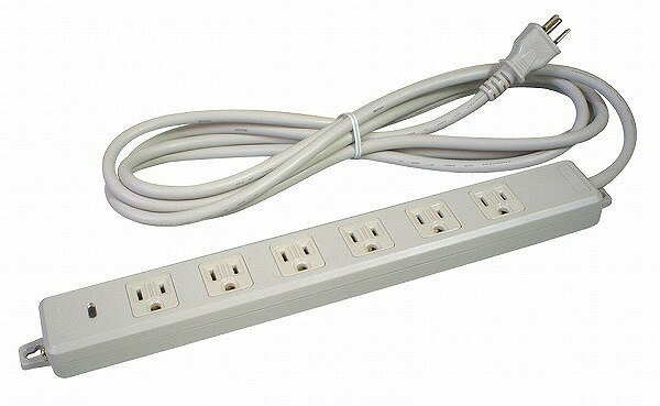 乐天商城 - MR7706TJ5 明工社 横形OA用接地タップ 6コ口 マグネット付 VCTF 5m