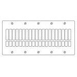 WR3520 パナソニック [フルコート加工] 新金属横型リモコンスイッチプレート(20コ用)