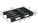 【メーカー直送】 法人様限定 D4-076113 サンコー プラスチックパレット 三甲 ブラック (プラパレ)