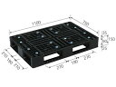 【メーカー直送】 法人様限定 D4-075110 サンコー プラスチックパレット 三甲 ブラック (プラパレ)