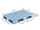 【メーカー直送】 法人様限定 R4-812F サンコー プラスチックパレット 三甲 ライトブルー (プラパレ)