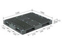 【メーカー直送】 法人様限定 R4-1012-5 サンコー プラスチックパレット 三甲 ブラック (プラパレ)