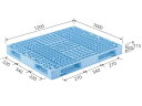 【メーカー直送】 法人様限定 R4-1012-5 サンコー プラスチックパレット 三甲 ライトブルー (プラパレ)