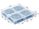 【メーカー直送】 法人様限定 D4-1010F サンコー プラスチックパレット 三甲 ライトブルー (プラパレ)