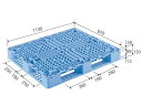 【メーカー直送】 法人様限定 D4-097113 サンコー プラスチックパレット 三甲 ライトブルー (プラパレ)
