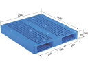 【メーカー直送】 法人様限定 R2-1011 サンコー プラスチックパレット 三甲 ブルー (プラパレ)