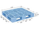 【メーカー直送】 法人様限定 D4-1011 サンコー プラスチックパレット 三甲 ライトブルー (プラパレ)
