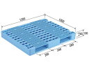 【メーカー直送】 法人様限定 R2-1012 サンコー プラスチックパレット 三甲 ライトブルー (プラパレ)