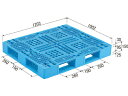 【メーカー直送】 法人様限定 D4-1012-2 サンコー プラスチックパレット 三甲 ライトブルー (プラパレ)