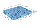 【メーカー直送】 法人様限定 R4-1012-3 サンコー プラスチックパレット 三甲 ライトブルー (プラパレ)