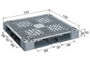 【メーカー直送】 法人様限定 D4-1111 サンコー プラスチックパレット 三甲 グレー (プラパレ)