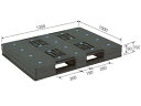 【メーカー直送】 法人様限定 D-1013 サンコー プラスチックパレット 三甲 グレー (プラパレ)