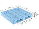 【メーカー直送】 法人様限定 D2-1111F-3 サンコー プラスチックパレット 三甲 ライトブルー (プラパレ)