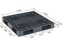 【メーカー直送】 法人様限定 R4-1111-7 サンコー プラスチックパレット 三甲 グレー (プラパレ)