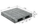 【メーカー直送】 法人様限定 D2-1111Fー2 サンコー プラスチックパレット 三甲 グレー (プラパレ)