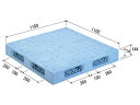 【メーカー直送】 法人様限定 R4-1111F-2 サンコー プラスチックパレット 三甲 ライトブルー (プラパレ)