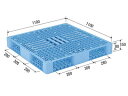 【メーカー直送】 法人様限定 R4-1111-3 サンコー プラスチックパレット 三甲 ライトブルー (プラパレ)