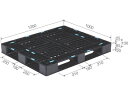 【メーカー直送】 法人様限定 D4-1012-8 サンコー プラスチックパレット 三甲 ブラック (プラパレ)